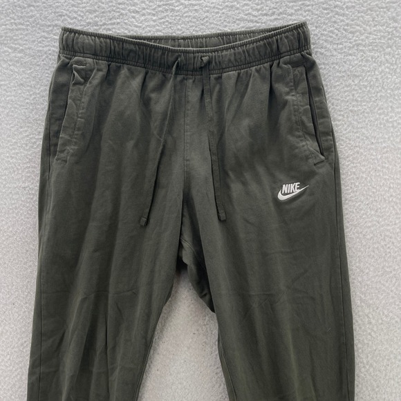 Nike Sweatpants Mens L Olive Green Club Jersey Jogger Lightweight Gym Comfort - Picture 3 of 10